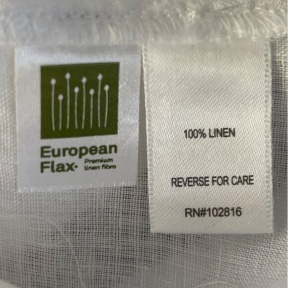 Garnet Hill Women European Flax Linen Tunic Top Size XL Quiet Luxury Coastal - Picture 7 of 10